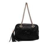 Pebbled Leather Soho Chain Zip Shoulder Bag
